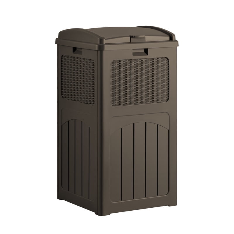 Homall Homes 36 Gallon Trash Can Plastic Kitchen Trash Can,Dark Brown