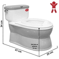 thumbnail image 4 of Baño Entrenador para Niños con Sonido de Agua Asiento Acolchado Antideslizante Soporte para Papel Higiénico - Gris, 4 of 8
