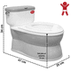 thumbnail image 4 of Baño Entrenador para Niños con Sonido de Agua Asiento Acolchado Antideslizante Soporte para Papel Higiénico - Gris, 4 of 8