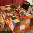 thumbnail image 2 of Fall Thanksgiving Plaid Decoration Tablecloth Rectangle Table Cover Perfect for Autumn Harvest Festival Party Kitchen Dinner Table Topper, 60x 84 Rectangle, Pumpkin & Fruits, 2 of 5