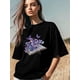 thumbnail image 3 of Women's T-Shirt,Short Sleeve Tee Shirts Casual Tops Purple Flowers Book Crewneck T Shirt for Women, 3 of 8