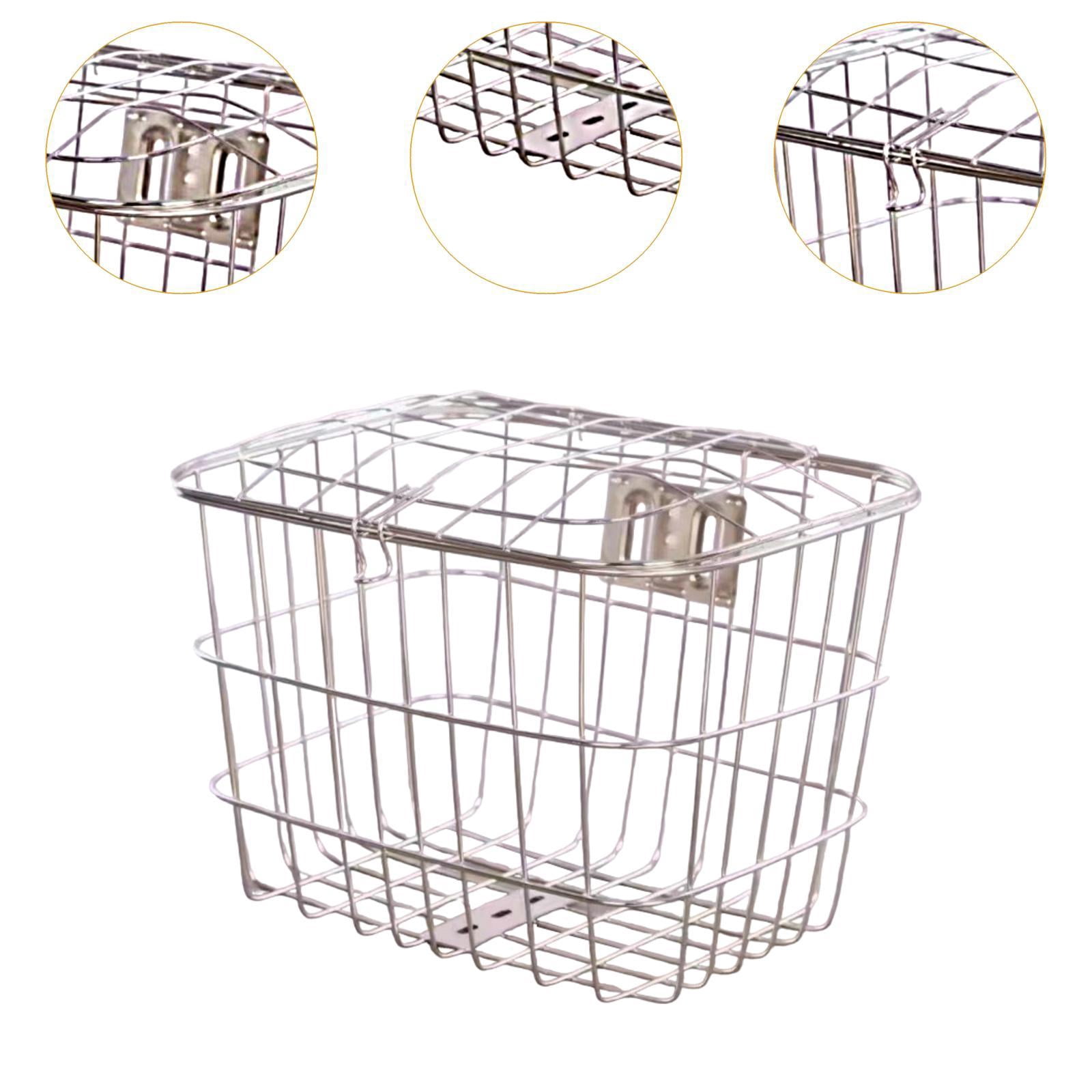 DimyFew Bicycle Basket Storage Basket Metal Practical Folding Bicycles Bike Front Basket Style B