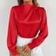 thumbnail image 5 of Ropa de estar por casa,Suéter de manga larga y cuello redondo para mujer, top informal de color liso, poliéster, cómodo para uso diario, para casa y trabajo, sopatenor, 5 of 8