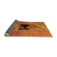 thumbnail image 2 of Ahgly Company Indoor Round Abstract Orange Modern Area Rugs, 5' Round, 2 of 4