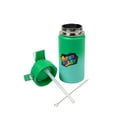 thumbnail image 3 of A FOR ADLEY Rainbow Ghost Water Bottles With Flip Top Straw and Lid. 12oz Insulated Stainless Steel Water Bottle With Matching Lid (Green), 3 of 5