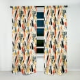 thumbnail image 2 of Designart "Metropolitan Color Fusion II" Geometric Blackout Curtain Single Panel, 2 of 4