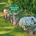 thumbnail image 4 of Kurmntregon Native Plant Garden Yard Sign With Stake Pollinator Friendly Garden Wildflowers Neighborhood Lawn Rustproof Farm Party Porch Street Business Outdoor Aluminium Decorations Round 9.2", 4 of 7