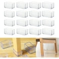 thumbnail image 1 of Dinheiro Juego de 16 protectores de piso rectangulares de silicona para patas de sillas - 20 x 30 mm 16 piezas rectangulares 20x30 mm MODOU, 1 of 5