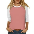 3/4 Length Sleeve Womens Tops, Raglan Shirt Women, Womens Baseball Tee