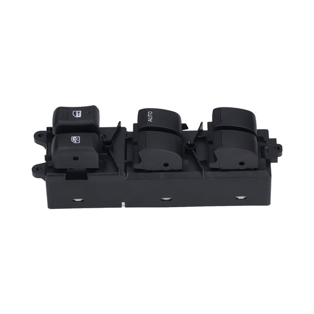 Elevador del interruptor de control de la ventana eléctrica del automóvil, ABS negro y material metálico Reemplazo del botón del interruptor de alta sensibilidad para D‑MAX 4 DOOR PICK‑UP RHD 2012‑201