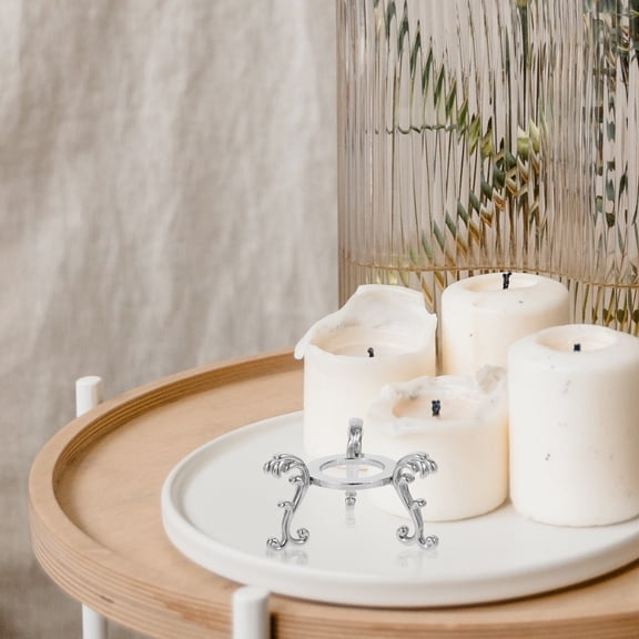 SEWCHICS 2Pcs Round Crystal Ball Stand Support for Stones Display 2×2×1.3in