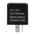 thumbnail image 1 of Universal Motorcycle Turn Signal Indicator 2-Pin Speed Adjustable LED Flasher Relay 12V Black, 1 of 3