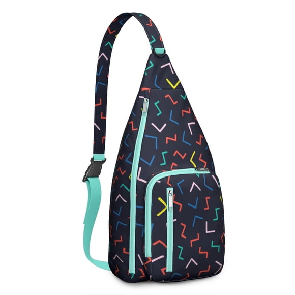 Sac à Dos en Bandoulière Aquarelle Boho - Motif Artistique à Flux Libre, Sac de Voyage Multi-Poches Essentiel