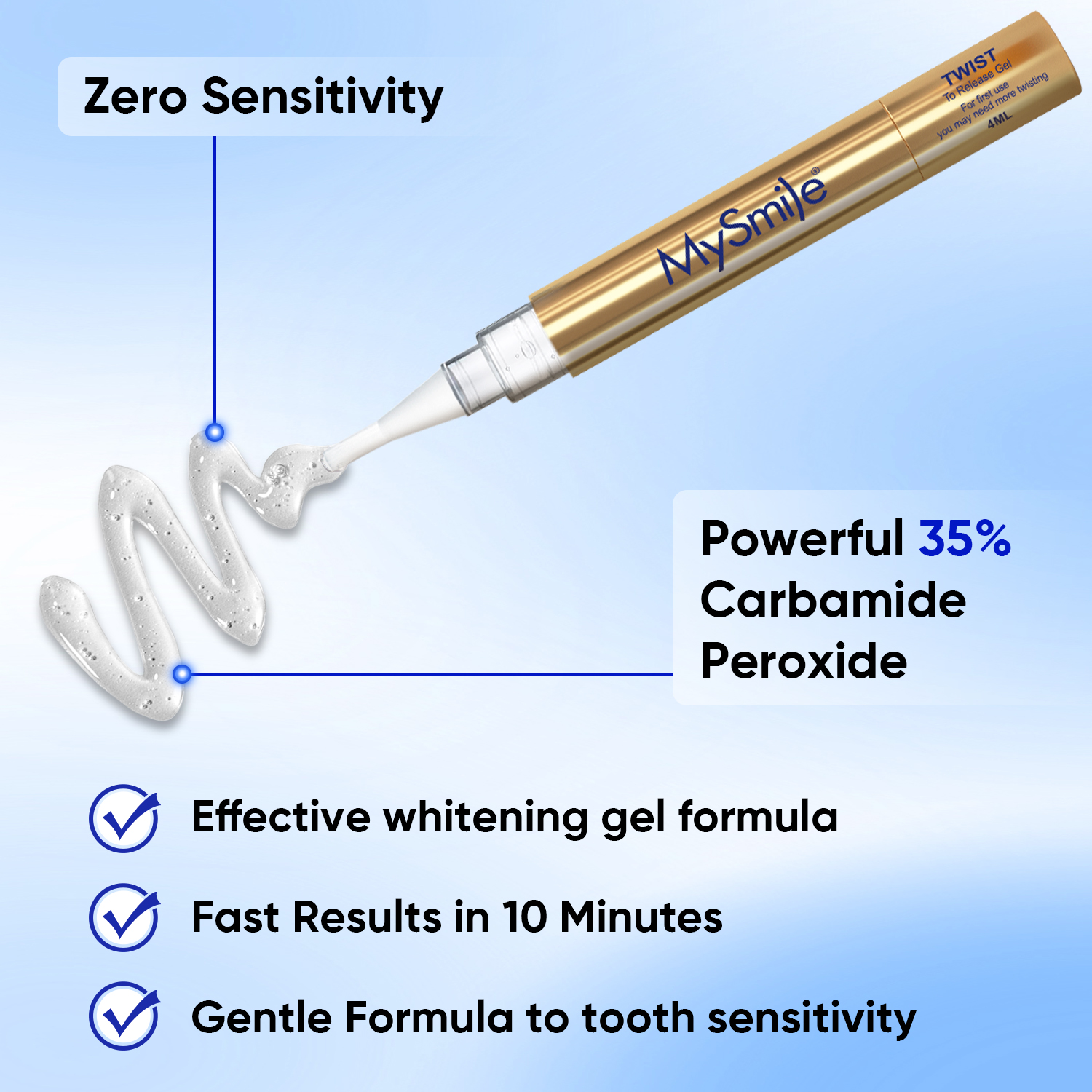 MySmile Premium Gold Teeth Whitening Pen, 4 Refills photo 6
