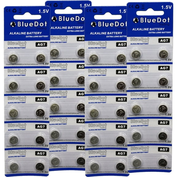 BlueDot Trading AG7 (also known as LR57 and LR926) Alkaline Button Cell Batteries - 40 Pack