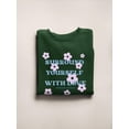 thumbnail image 3 of 70S Retro Surround Yourself Love Sweatshirt Women -Image by Shutterstock, Female Medium, 3 of 4