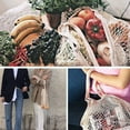 thumbnail image 4 of 3 Pack Reusable Produce Bags Cotton Mesh Grocery Bags，Portable Washable Long Handle Shopping Bag 100% Cotton Mesh Tote Bag Vegetable Bag for Shopping and Storage Fruit Vegetable, 4 of 6