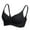 Black, variant on Wireless Bra for Women Full Coverage V Neck Push Up No Underwire Support Comfortable Everyday Bras (Black, L)