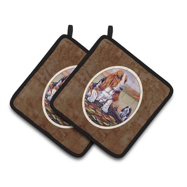 Carolines Treasures 7004PTHD Basset Hound Paire de Porte-Pot
