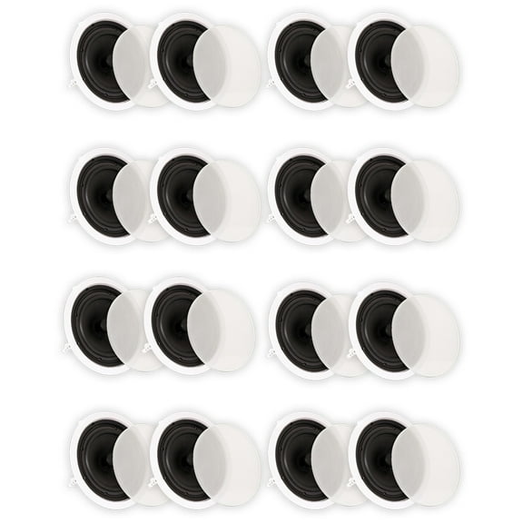 Theater Solutions TS80C In Ceiling 8" Speakers Surround Sound Home Theater 8 Pair Pack
