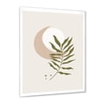 thumbnail image 2 of Designart 'Abstract Geometrical Leaf With Moon II' Modern Framed Art Print, 2 of 4
