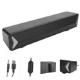 thumbnail image 1 of EBTOOLS Caja de Altavoz de Cine en casa, Conector USB + Barra de Sonido Multimedia de Graves estéreo con Terminal de Audio de 3,5 mm, para PC/Escritorio/Tableta(Negro) Ecomeon no, 1 of 4