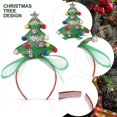 thumbnail image 5 of Christmas Headwear Headbands Bulk Elf Party Hats Christmas Tree Headband for Kids Adults,3, 5 of 5