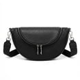 thumbnail image 5 of Bum Bag for Women Travel Purse Crossbody Bags Travel Purse with Adjustable Strap, PU Leather Crescent Bag Shoulder Handbag Sling Chest Bag Fanny Pack for Ladies(Black), 5 of 8