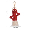 thumbnail image 4 of Guardurnaity Llavero Cactus Hecho a mano Ligero Estilo bohemio Tejido de algodón Cadena Llavero Titular anticorrosión Accesorio Cartera Ropa, zapatos y accesorios Miscelánea Marrón, 4 of 6
