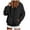 Black, variant on larppty Womens Fleece Jacket Fall Winter Full Zip Sherpa Coat with Hood（Black，S）