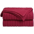 thumbnail image 1 of Unique Bargains Cotton Blanket Decorative Cable Knitted Throw Soft Knit Blankets, 1 of 10