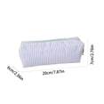 thumbnail image 3 of WNFJR Striped Pencil Pouch, Multi Purpose Makeup Brush Bag and Travel Organizer for Cosmetics Jewelry Small Items, Portable Storage Solution for Home Office Daily Use Blue, 3 of 6