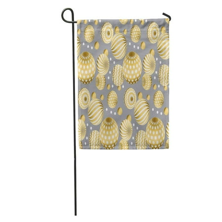 - LADDKE Gray Abstract Beads in Gold Xmas Color Yellow Metal Balls Garden Flag Decorative Flag House Banner 28x40 inch