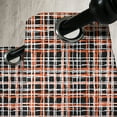thumbnail image 3 of Ambesonne Retro Grommet Curtain, Vintage Striped Grid Art, 50" x 84", Black Orange White, 3 of 6