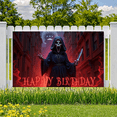 thumbnail image 4 of Scary Design Birthday Banner Horror Theme Gothic for Halloween Party Celebration Indoor Decoration, 4 of 9