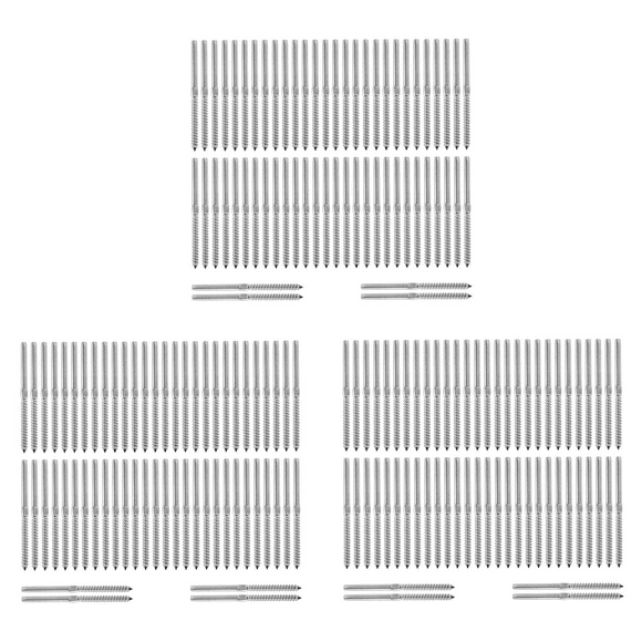 90 Pairs Hand Thread Screws for 1/8 Inch Cable Railing Stair DeCk Railing for Wood Post Screw