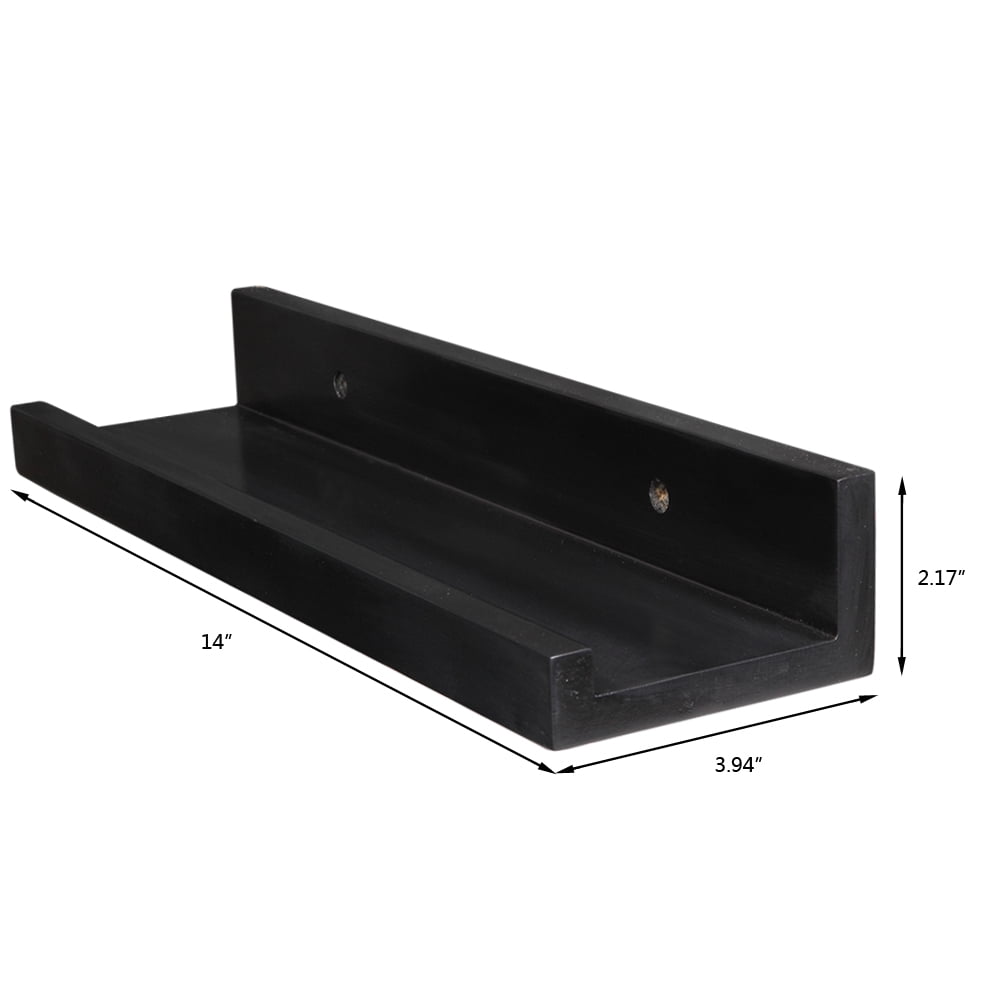 Lowestbest Floating Shelves, Set of 3 14-inch Floating Wall Shelves, Shelf Display For Living Room, Dining Room, Office, Bedrooms, Black Lowestbest Floating Shelves, Set of 3 14-inch Floating Wall Shelves, Shelf Display For Living Room, Dining Room, Office, Bedrooms, Black