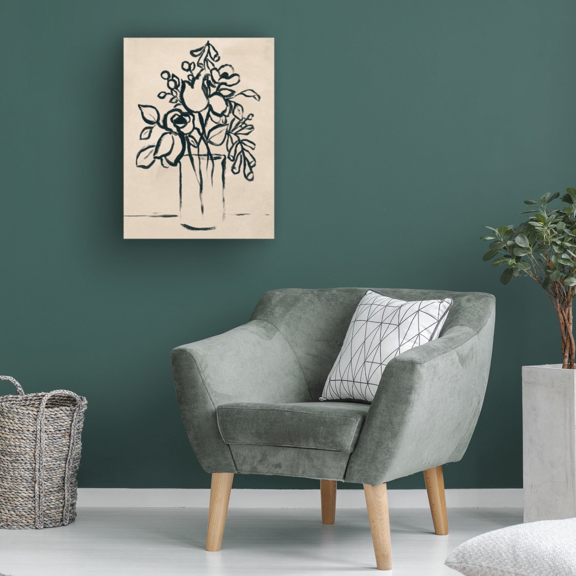 Trademark Fine Art June Erica Vess  Parchment Posey I Canvas Wall Art