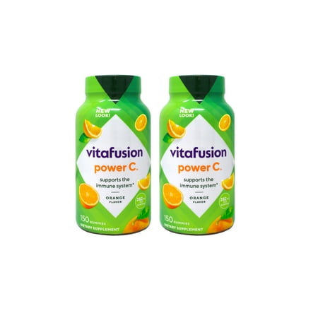 Vitafusion Power C Vitamin C Gummies for Immune Support, Orange Flavored, 150 Count - 2 Pack