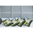 thumbnail image 6 of Ambesonne Nature Throw Pillow Cover 4 Pack, Fishing Pier by River, 20", Green Blue White, 6 of 6