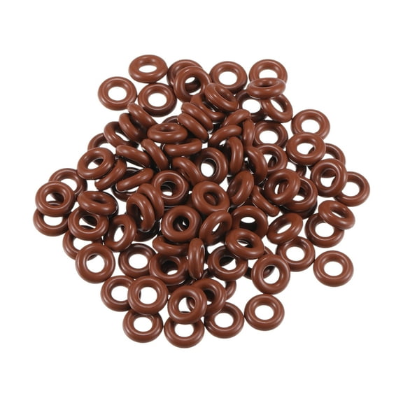 Unique Bargains Universal O Ring Seal Gasket Orings Seal Washer for Plumbing for Cars 3mm ID x 2mm CS Brown 100pcs