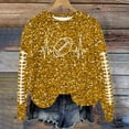 thumbnail image 2 of Womens Sequin Football Sweatshirts 2025 Game Day Long Sleeve Baseball Graphic Tops Fall Winter Casual Crew Neck Pullover Blouses, 2 of 4