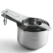 Spring Chef - Stainless Steel Measuring Cups, Kitchen Tools with Easy to Read Markings for Measuring Dry or Liquid Ingredients, Set of 7