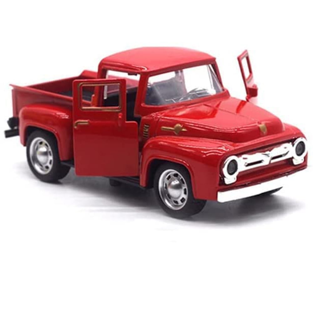 Vintage Truck Alloy Model Toy 1:32 Pull UP Car Movable Wheels Kids Gift Decor 