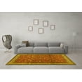 thumbnail image 3 of Ahgly Company Machine Washable Indoor Square Persian Yellow Traditional Area Rugs, 7' Square, 3 of 4