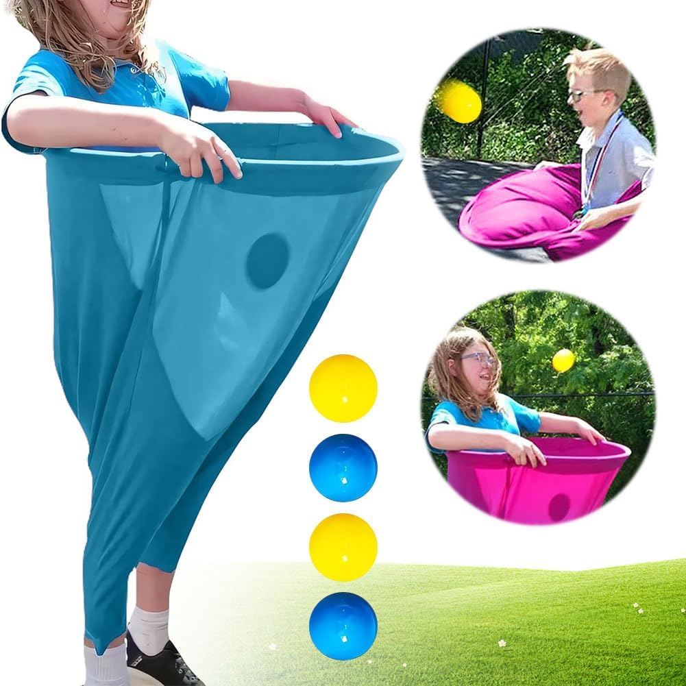 Granny Pants Yard Game: Granny Pants Outdoor Game for Adults Kids, 2Pcs Super Gaint Pants Challenge Games with 8 Bouncy Balls & 2 Pumps, The Ultimate Backyard Party Family Reunion Field Day Games