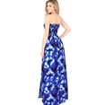 thumbnail image 3 of HAPPY BAY Women's Summer A-Line Maxi Smocked Top Slit Dress Long Beach Bohemian Strapless Tube Dresses for Women One Size Iris, Tie Dye, 3 of 3