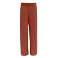 thumbnail image 5 of EDFBUYKRS Female Women Pants Casual Pants for Women Petite Women Wide Leg Pants High Waisted Palazzo Pants Work Long Trousers with Pockets M, 5 of 5