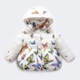 thumbnail image 2 of CUZIBR Baby Girls Winter Autumn Warm Kids Butterfly Winter Jacket Coats Outerwear Trendy Dailywear For Toddler, 2 of 9