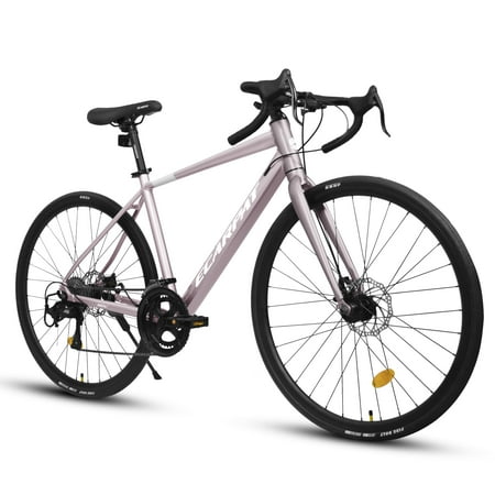 Ambifirner 700C Road Bike, 16-Speed Outdoor Bike Disc Brakes, Racing Bike, City Commuter Bicycle for Men Women